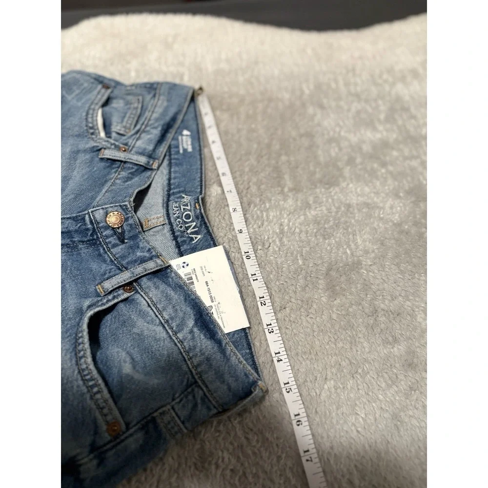 Arizona Jean Co Low Rise Baggy Game Day Ripped Denim Jeans Size 4‎ Wide Leg